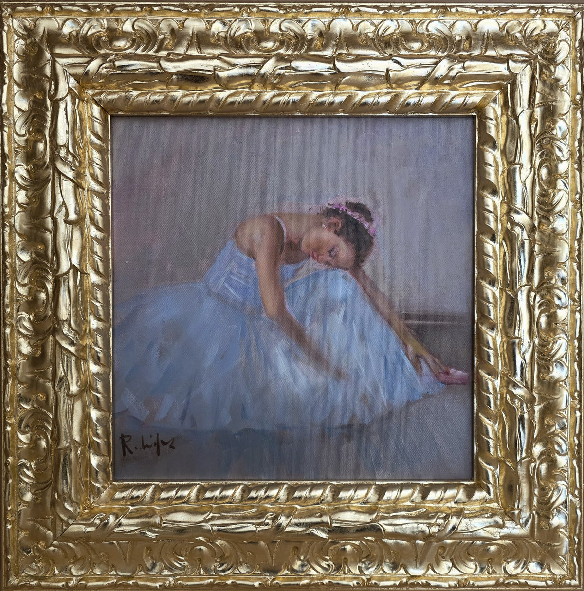 Untitled (Ballerina Resting, Blue Tutu)