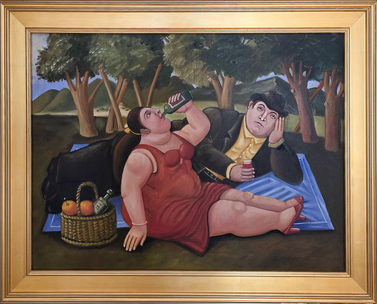 Untitled (Picnic), after Fernando Botero
