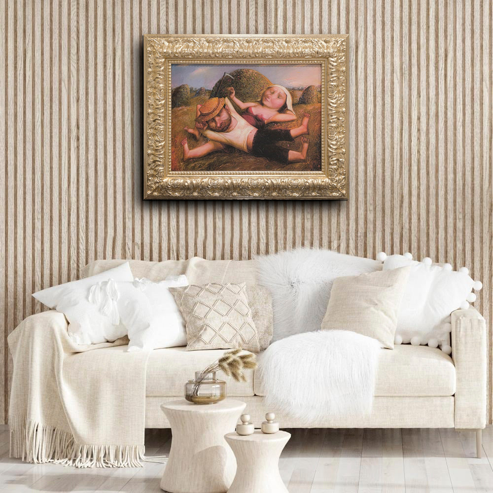 Romantic Couple Wall Art – Golden Framed Painting