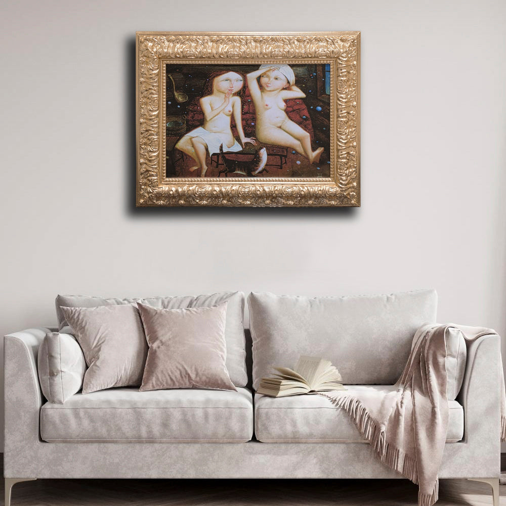 Banya Wall Art – Rustic Framed Painting