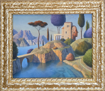Evening Island with Bridge