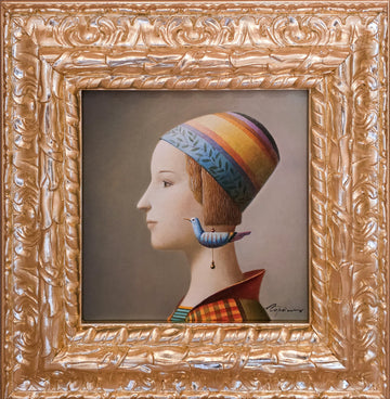 Woman with Bird Earrings